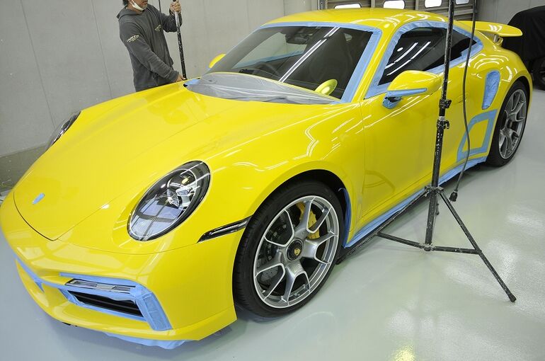 ポルシェ 911 ターボS ガラスコーティング 磨き施工例 江東区