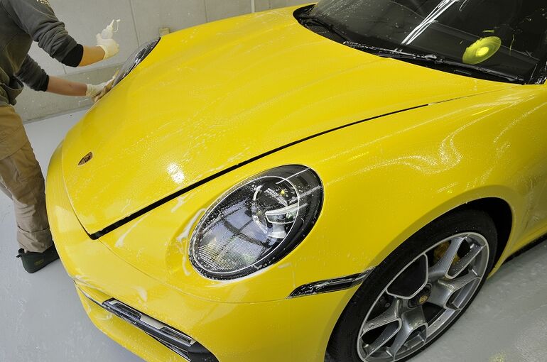 ポルシェ 911 ターボS ガラスコーティング 磨き施工例 江東区