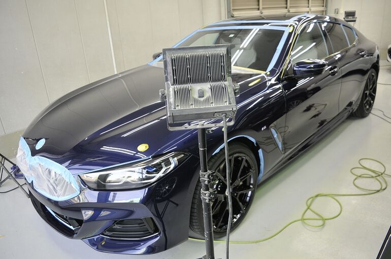BMW840ｄ　ガラスコーティング施工途中