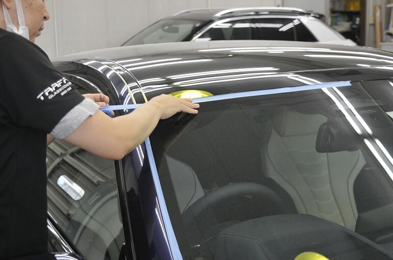 BMW840ｄ　マスキング工程