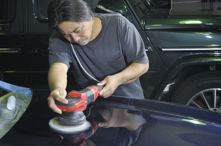 BMW840ｄ　試し磨き