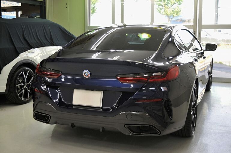 BMW840ｄ　スモークフィルム　本革シートコーティング施工