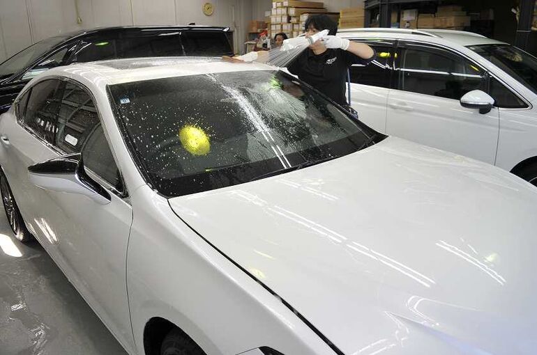 レクサス ES300ｈ　クレンジング施工後の洗車