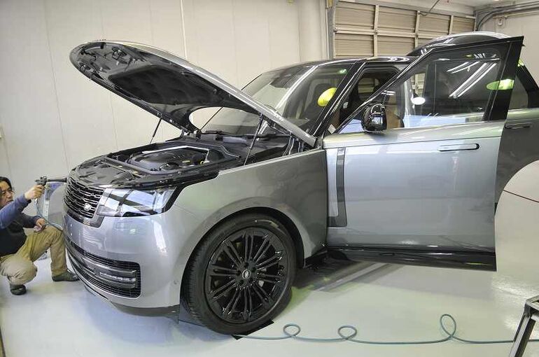 レンジローバー オートバイオグラフィ　ブロワー後の乾燥