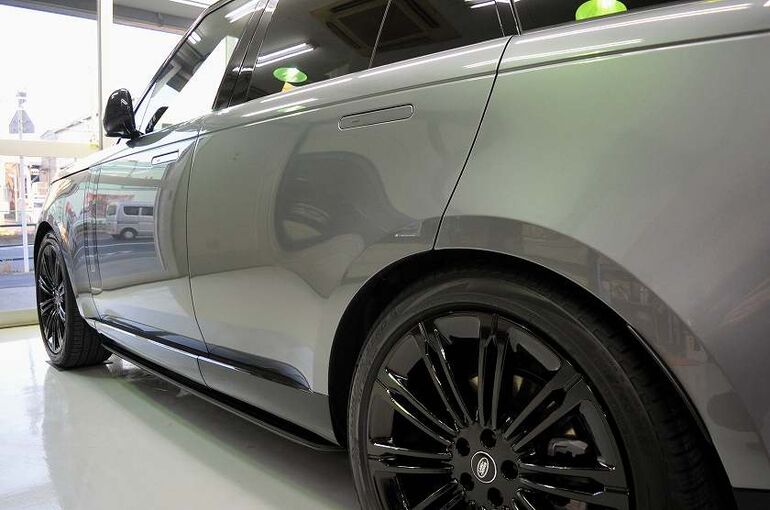 レンジローバー オートバイオグラフィ　コーティング施工後　左側面　サイド部