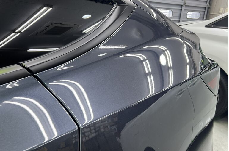 テスラ　モデル3左サイド　コーティング施工写真