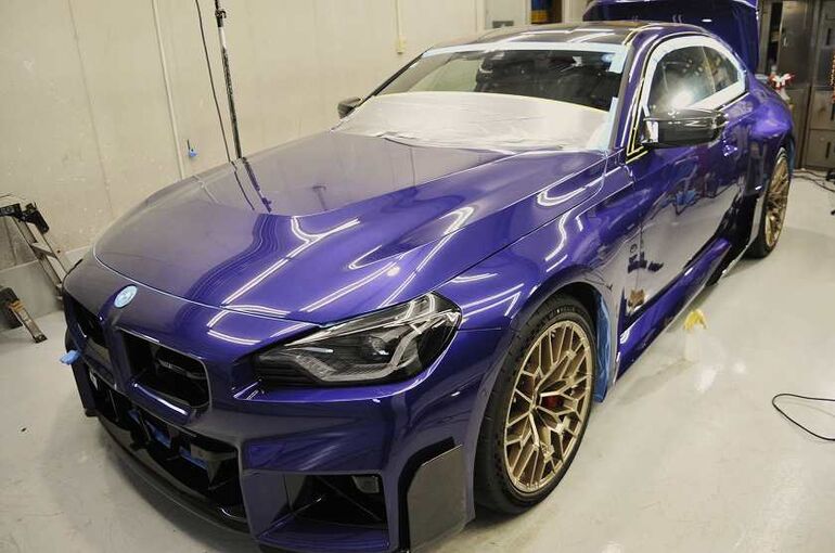0.BMW M2 CS　カーコーティング施工中の画像